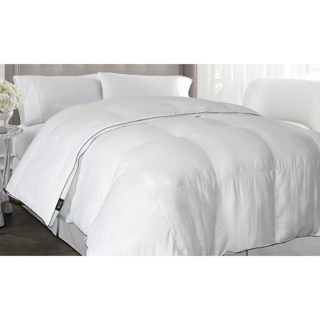 Elle 1,000TC Elle Heavyweight Down-Alternative Comforter, White, Twin EL120301